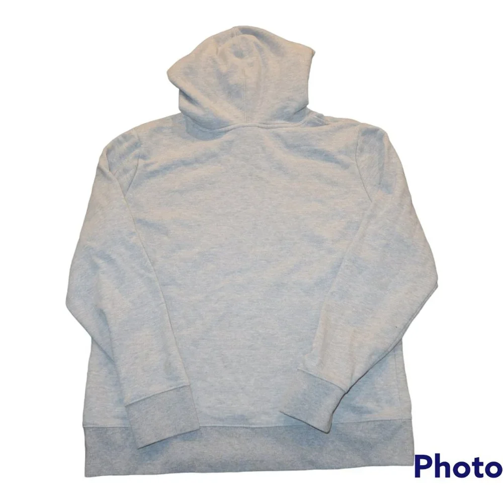 The North Face Gray Pullover Colorful Logo Outdoor Hoodie Sweatshirt Womens XL - Picture 2 of 6